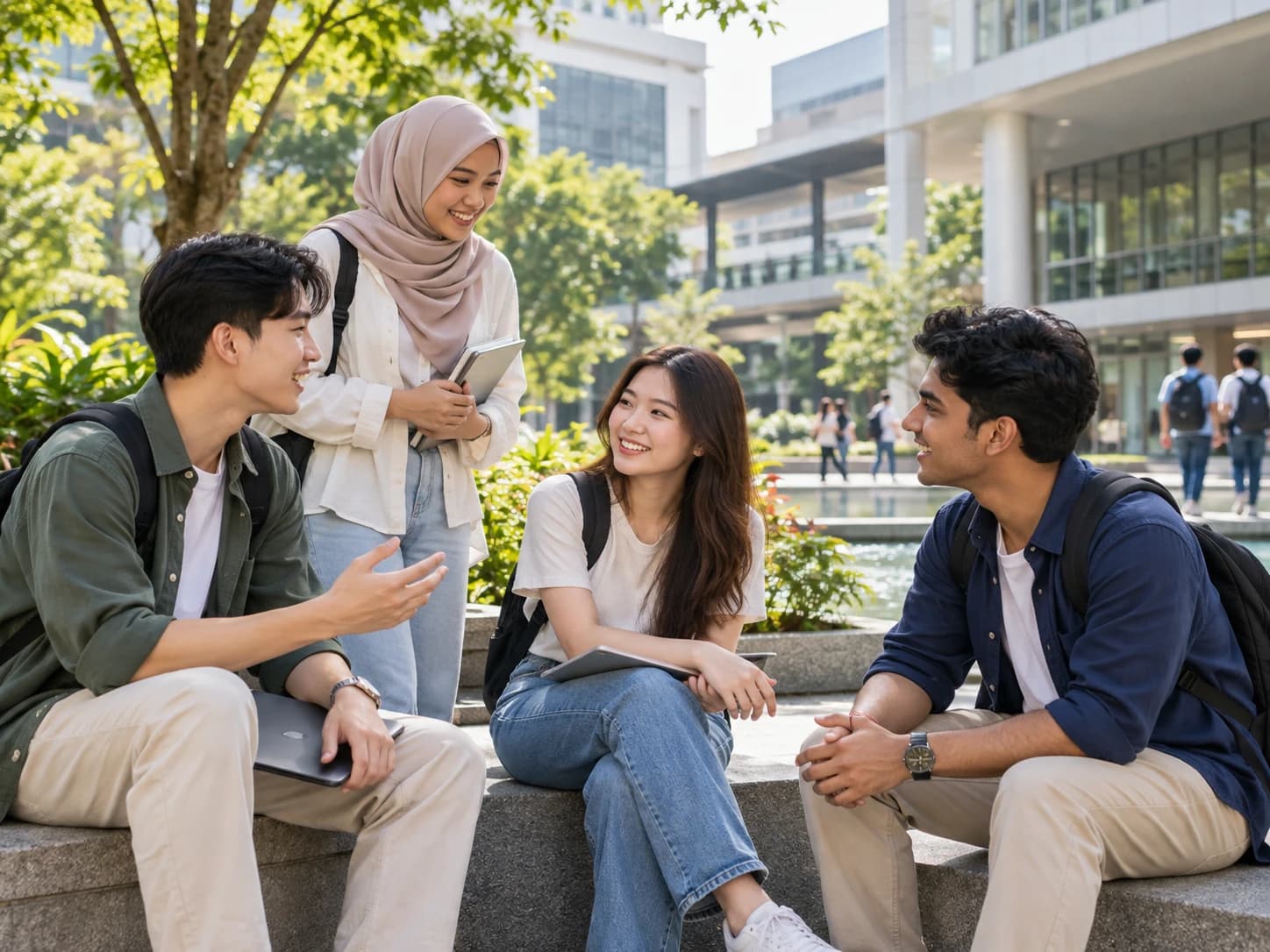Students on campus near Haus on 15's SS15 education precinct, Subang Jaya